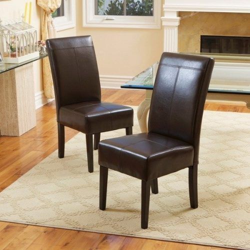 Brown Leather Dining Chairs (Photo 2 of 20)