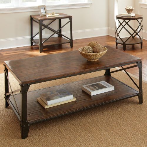 Carbon Loft Fischer Brown Solid Birch And Iron Rustic Coffee Tables (Photo 16 of 20)