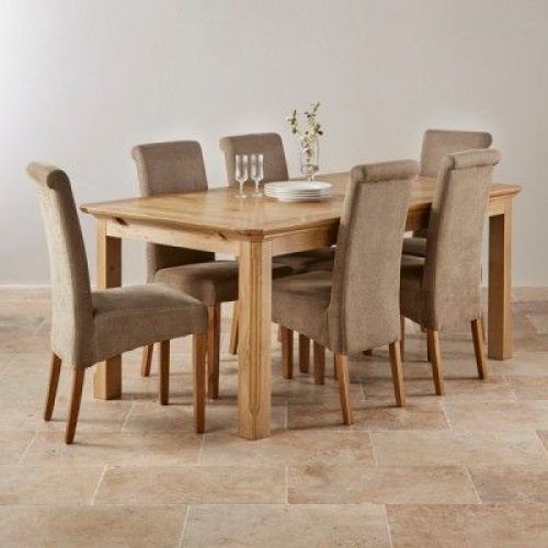 Oak Dining Tables And Fabric Chairs (Photo 18 of 20)