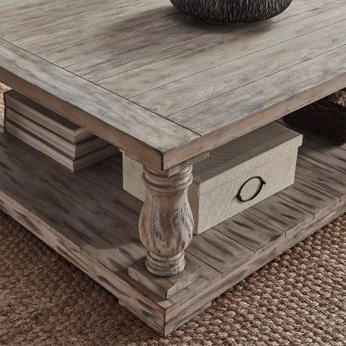 Edmaire Rustic Pine Baluster Coffee Tables (Photo 11 of 20)