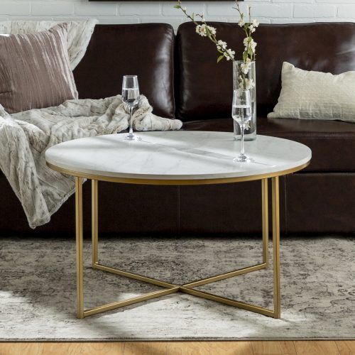 Faux Marble Gold Coffee Tables (Photo 7 of 20)