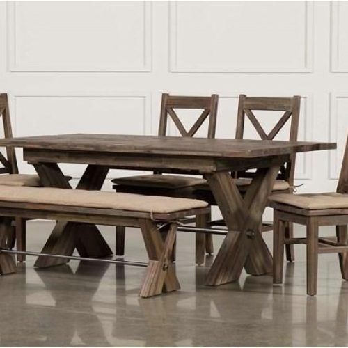 Jaxon 6 Piece Rectangle Dining Sets With Bench & Uph Chairs (Photo 3 of 20)