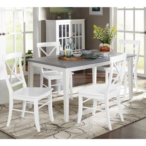 Laurent 5 Piece Round Dining Sets With Wood Chairs (Photo 7 of 20)