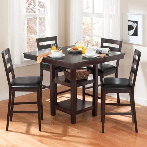 Laurent 5 Piece Round Dining Sets With Wood Chairs (Photo 17 of 20)