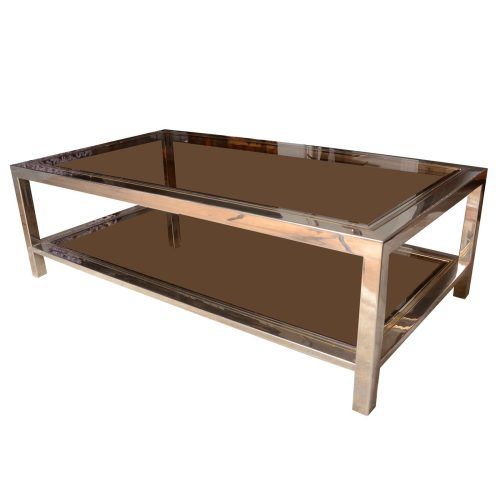 Metal Coffee Tables With Glass Top (Photo 2 of 20)