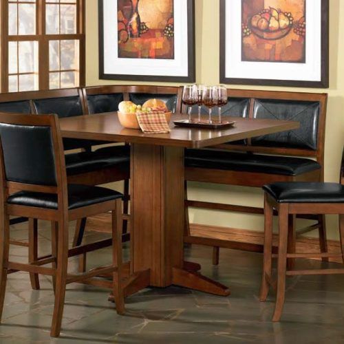 Mysliwiec 5 Piece Counter Height Breakfast Nook Dining Sets (Photo 19 of 20)