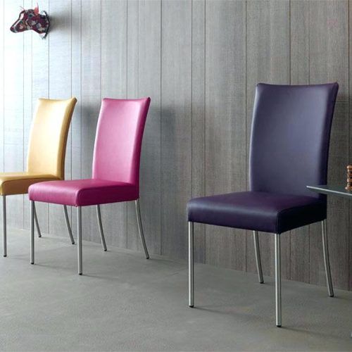 Purple Faux Leather Dining Chairs (Photo 2 of 20)