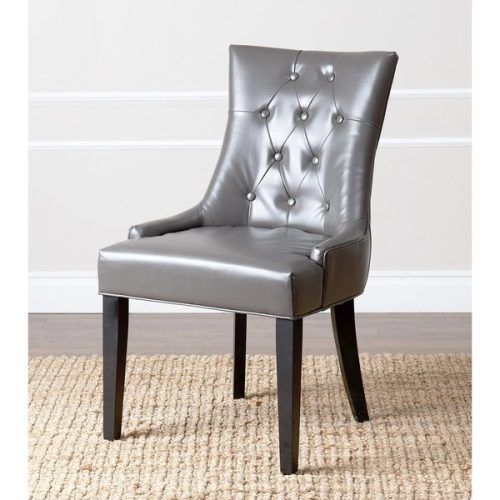 Grey Leather Dining Chairs (Photo 9 of 20)