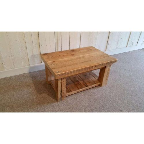 Solid Oak Beam Coffee Table (Photo 3 of 20)