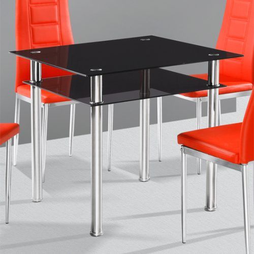 Square Black Glass Dining Tables (Photo 3 of 20)
