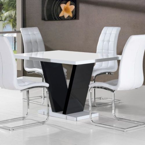 Black Gloss Dining Tables And Chairs (Photo 13 of 20)