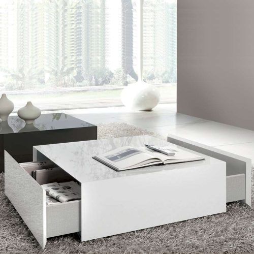 White Coffee Tables With Storage (Photo 2 of 20)