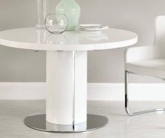20 The Best White Gloss Round Extending Dining Tables