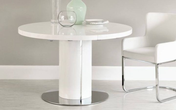 20 The Best White Gloss Round Extending Dining Tables