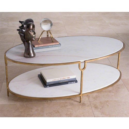 White Marble Gold Metal Coffee Tables (Photo 12 of 20)