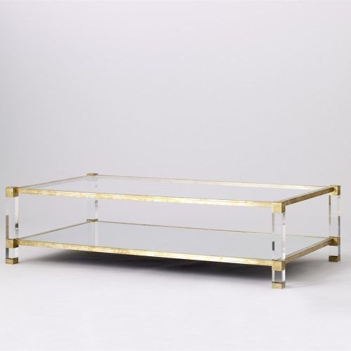 Acrylic Glass And Brass Coffee Tables (Photo 2 of 20)