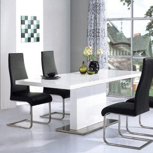 White High Gloss Dining Tables And 4 Chairs (Photo 4 of 20)