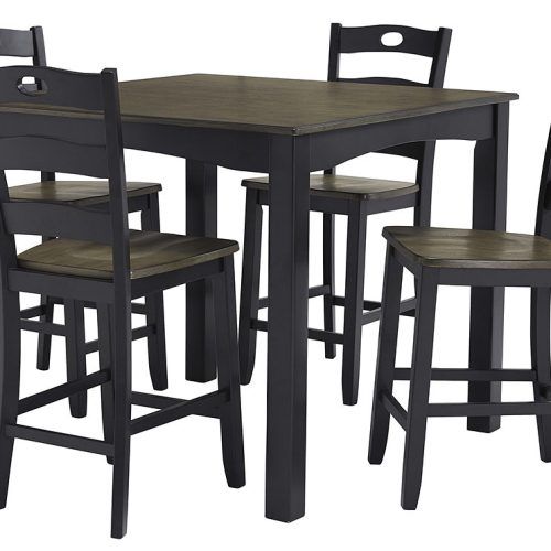 Jaxon 5 Piece Extension Counter Sets With Wood Stools (Photo 11 of 20)