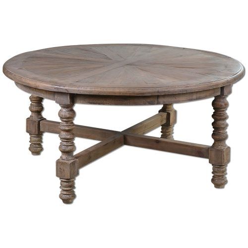 Round Carved Wood Coffee Tables (Photo 9 of 20)