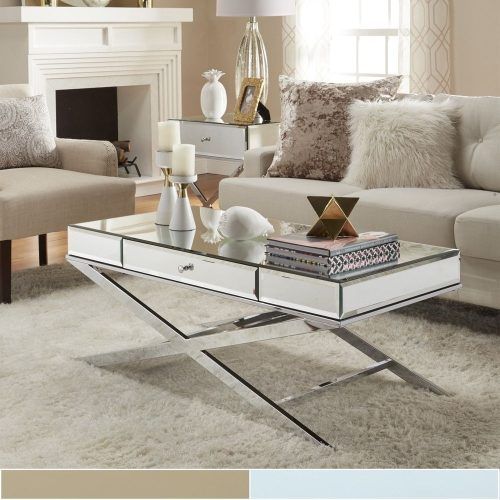 Silver Orchid Olivia Chrome Mirrored Coffee Cocktail Tables (Photo 16 of 20)