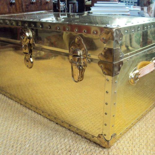 Steamer Trunk Stainless Steel Coffee Tables (Photo 9 of 20)