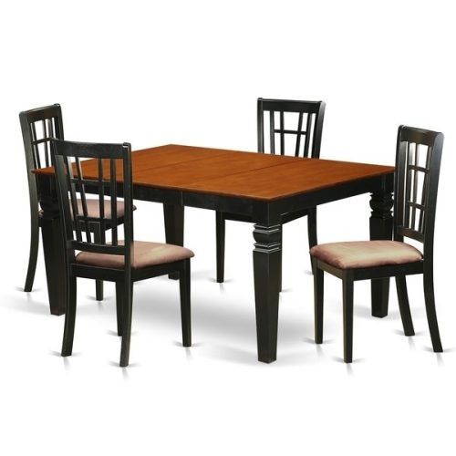 Caden 5 Piece Round Dining Sets With Upholstered Side Chairs (Photo 13 of 20)