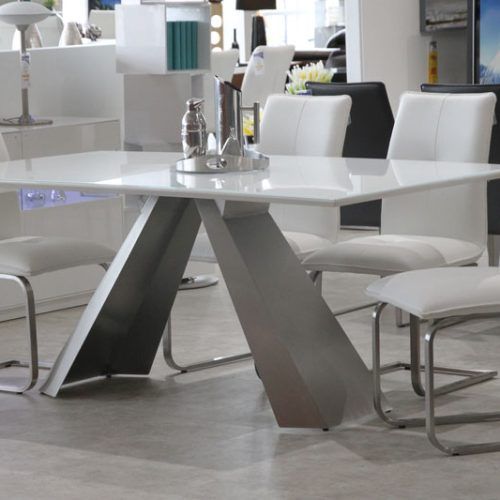 White Glass Dining Tables And Chairs (Photo 18 of 20)