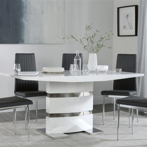 White High Gloss Dining Chairs (Photo 8 of 20)