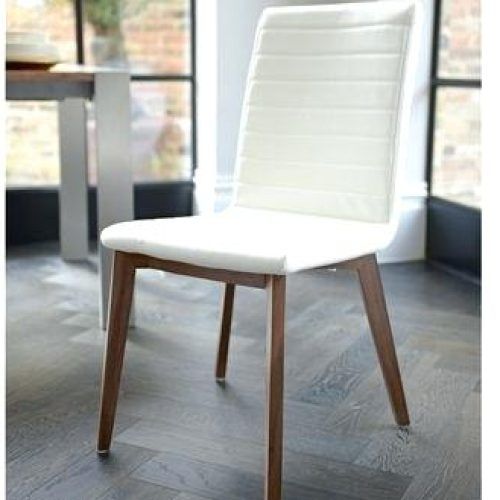 Cream Faux Leather Dining Chairs (Photo 18 of 20)