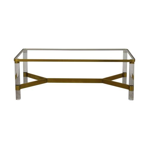 Acrylic Glass And Brass Coffee Tables (Photo 8 of 20)