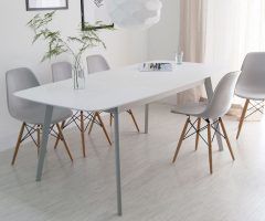 20 Ideas of White Dining Tables and Chairs