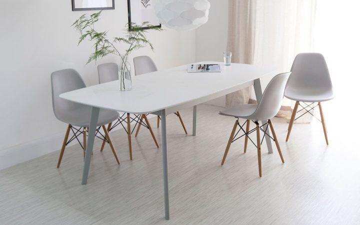 20 Ideas of White Dining Tables and Chairs