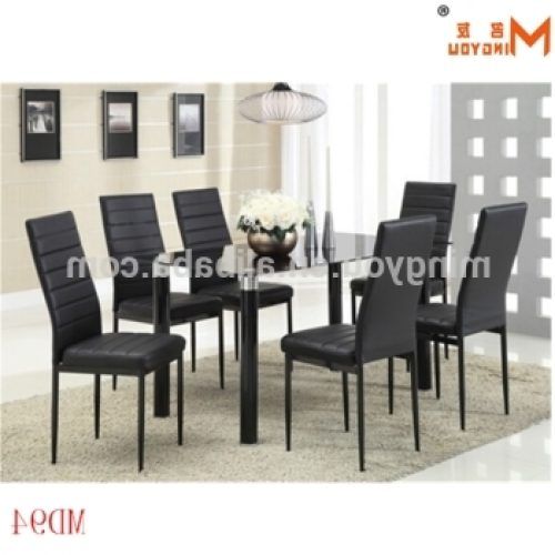 Black Glass Dining Tables 6 Chairs (Photo 6 of 20)