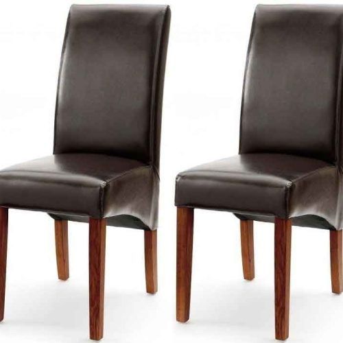 Dark Brown Leather Dining Chairs (Photo 5 of 20)