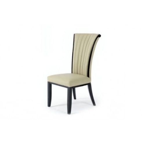 Cream Leather Dining Chairs (Photo 4 of 20)