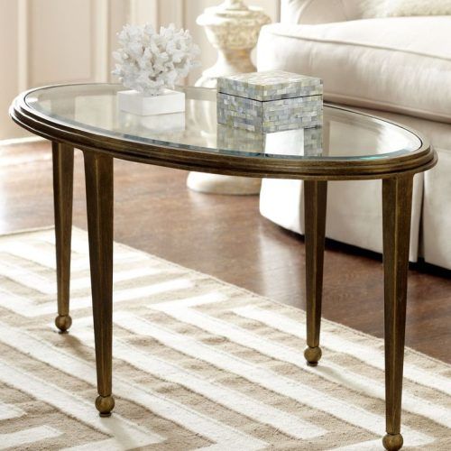 Glass And Gold Oval Coffee Tables (Photo 12 of 20)