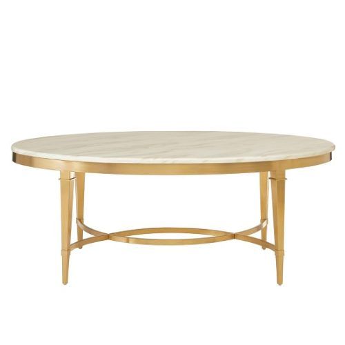 Glass And Gold Oval Coffee Tables (Photo 18 of 20)