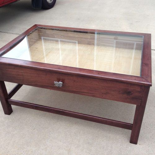 Glass Top Display Coffee Tables With Drawers (Photo 5 of 20)