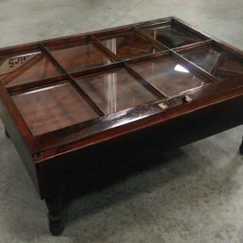 Glass Top Display Coffee Tables With Drawers (Photo 8 of 20)