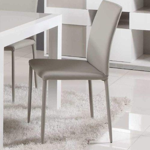 Grey Leather Dining Chairs (Photo 20 of 20)