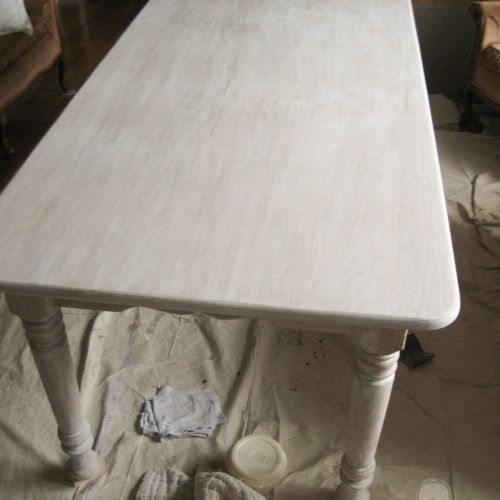 Handmade Whitewashed Stripped Wood Tables (Photo 5 of 20)
