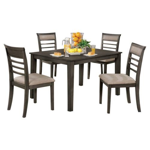 Hanska Wooden 5 Piece Counter Height Dining Table Sets (Set Of 5) (Photo 2 of 20)