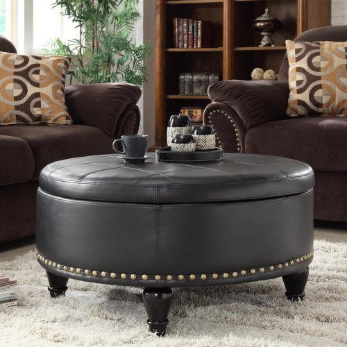 Round Button Tufted Coffee Tables (Photo 7 of 20)
