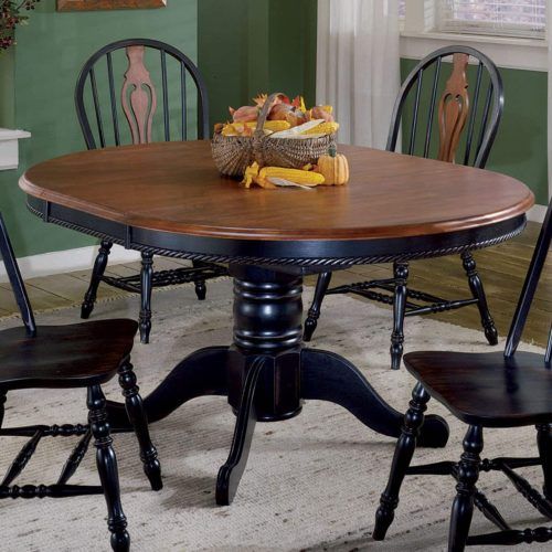 Round Pedestal Dining Tables With One Leaf (Photo 1 of 20)