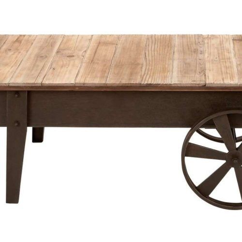 Rustic Coffee Table With Wheels (Photo 6 of 20)