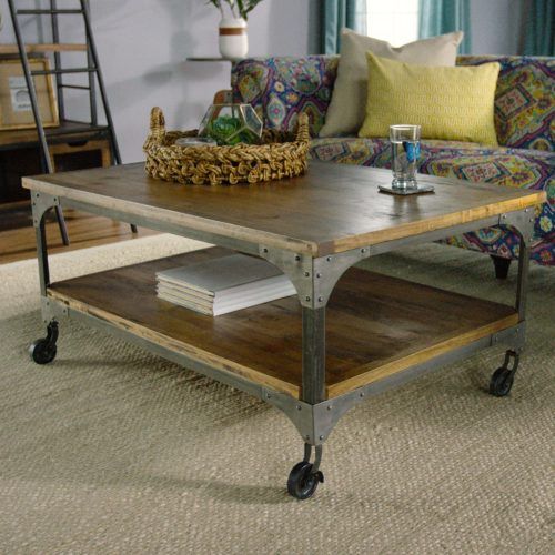 Rustic Coffee Table With Wheels (Photo 15 of 20)