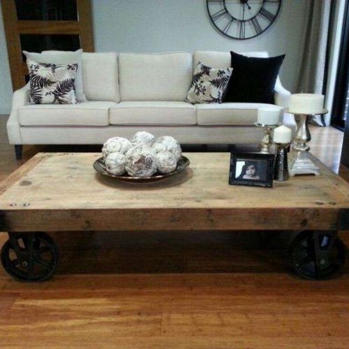 Rustic Coffee Table With Wheels (Photo 11 of 20)