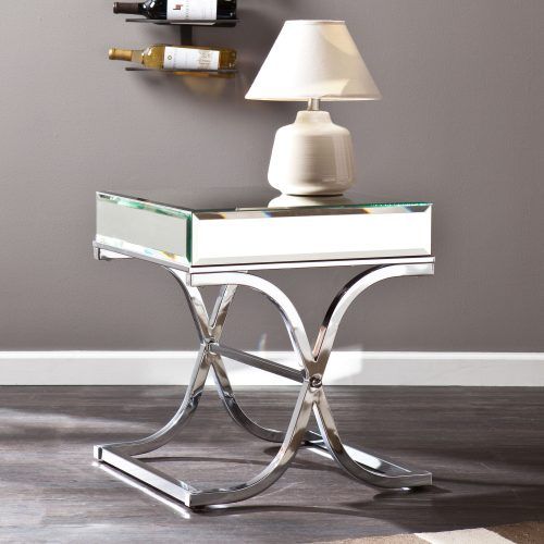 Silver Orchid Olivia Chrome Mirrored Coffee Cocktail Tables (Photo 14 of 20)