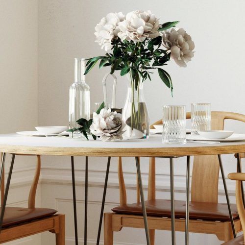 Round Hairpin Leg Dining Tables (Photo 9 of 20)