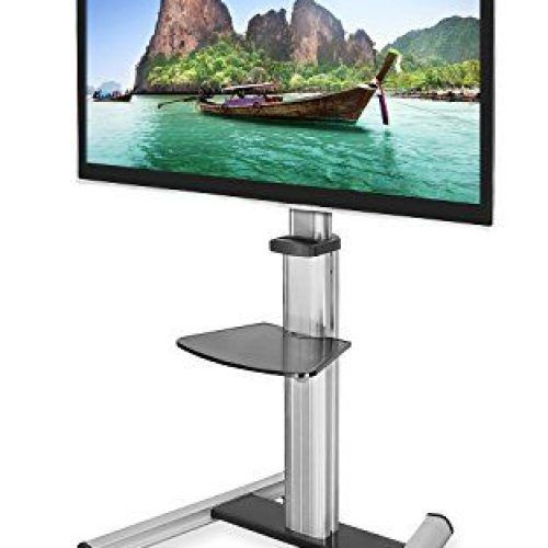 Easyfashion Adjustable Rolling Tv Stands For Flat Panel Tvs (Photo 16 of 20)